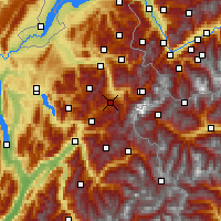 Nearby Forecast Locations - Megève - Harita
