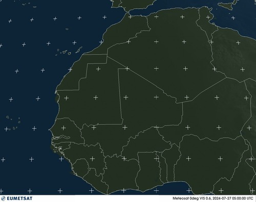 Uydu görüntüsü Görünür Afrika Batı Cumartesi 27.07.2024 08:00 EET