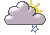 bulutlu , Hafif Karlı