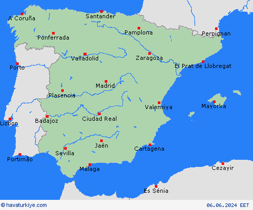  İspanya Avrupa Tahmin Haritaları