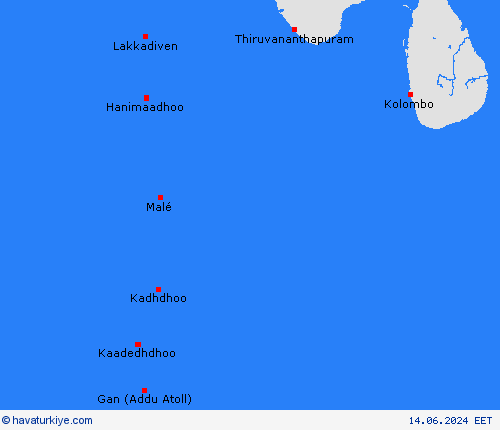  Maldivler Asya Tahmin Haritaları