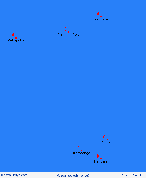 rüzgar Cook Adaları Okyanusya Tahmin Haritaları